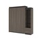 Bestar Orion Queen Murphy Bed and Narrow Shelving Unit with Drawers (85W), Bark Gray & Graphite 116881-000047 - alternate 1